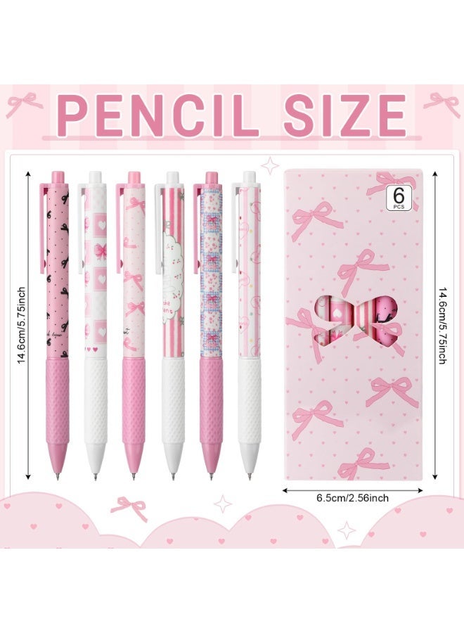 Kaco 6-Pack Quick-Drying Pink Gel Pens 0.5mm Fine Tip, Smooth Writing Retractable Gel Ink Pens for Office School Classroom Adults Home Education End-of-Year Exams Holiday Stationery Gifts Back-to-School Supplies - Image 2